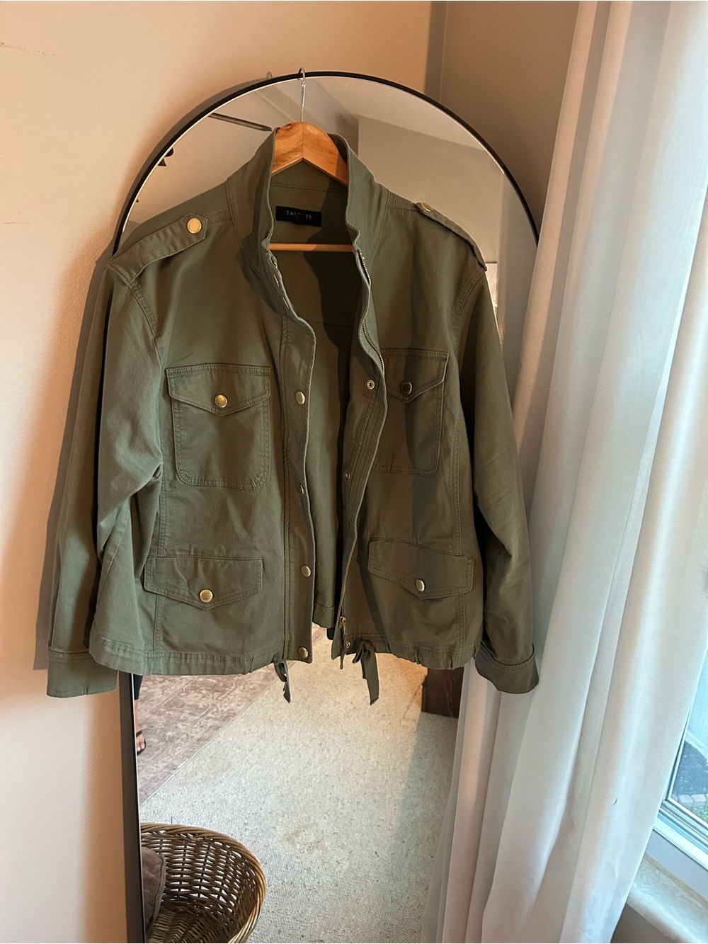 Talbots Olive Green Cargo Utility Jacket